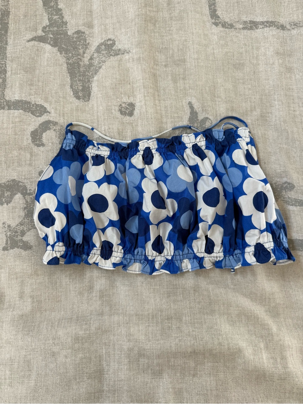 Zara Blue and White Crop Top